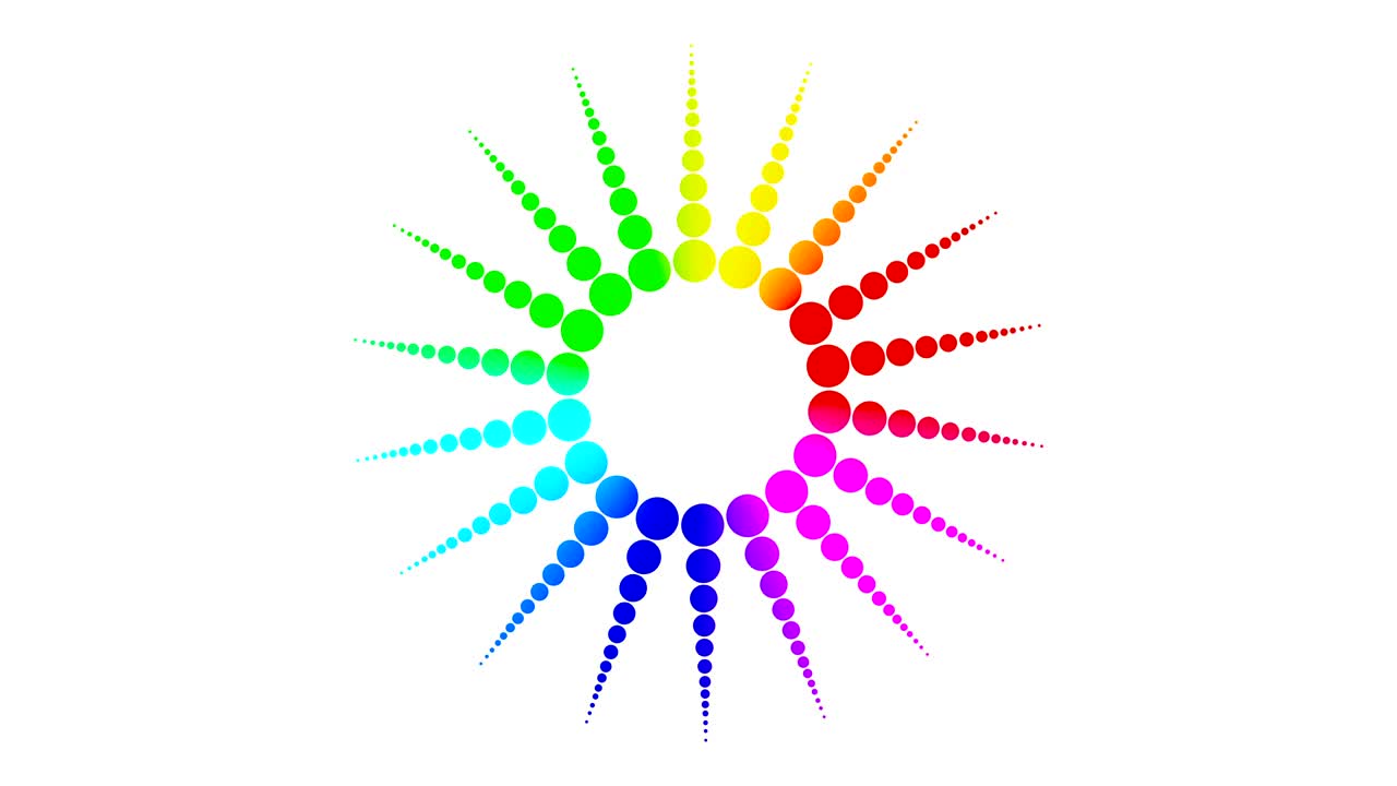 esferas de arco iris coloridas símbolo de molécula aislado en fondo blanco en concepto científico de química médica y tecnología.