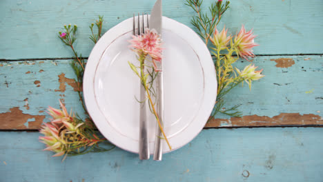 various cutlery on wooden table 4k