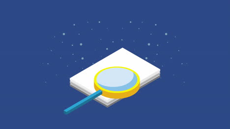 magnifying glass over document