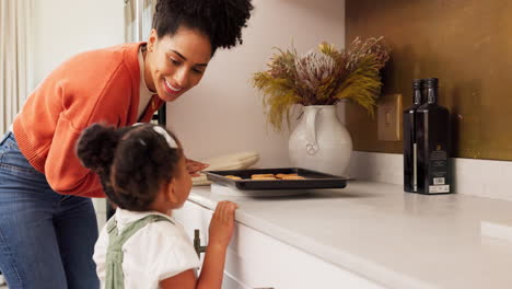 cooking, high five and mother