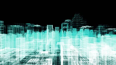 3d city skyline loop 24
