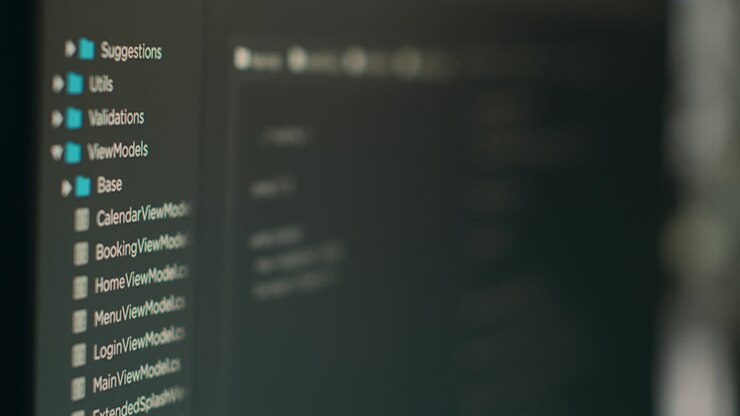 Schermata di computer che mostra uno sviluppatore software mentre digita uno script di funzioni di database sulla finestra del terminale