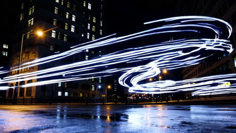 night city light trails