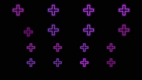 Crosses-pattern-with-purple-neon-light