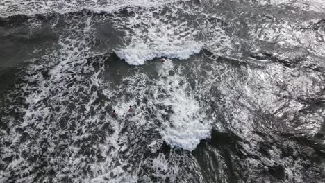 personas jugando en las olas en un hermoso mar