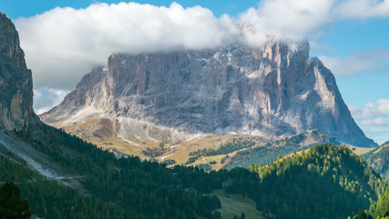 el lapso de tiempo - dolomitas langkofel paisaje italiano