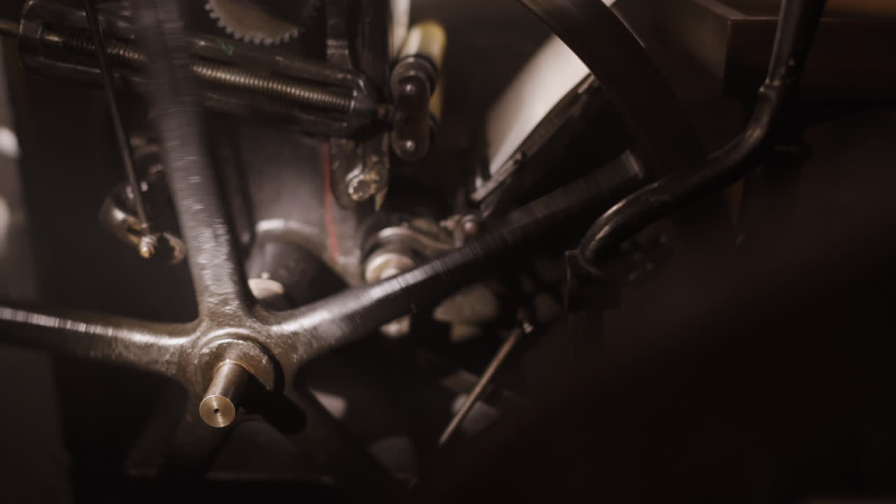 Antique Printing Press Mechanism