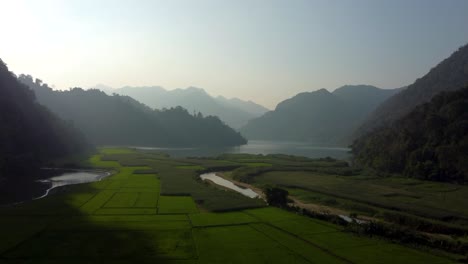 Ba-Be-Lake-National-Park,-ethereal-atmosphere-envelops-the-landscape