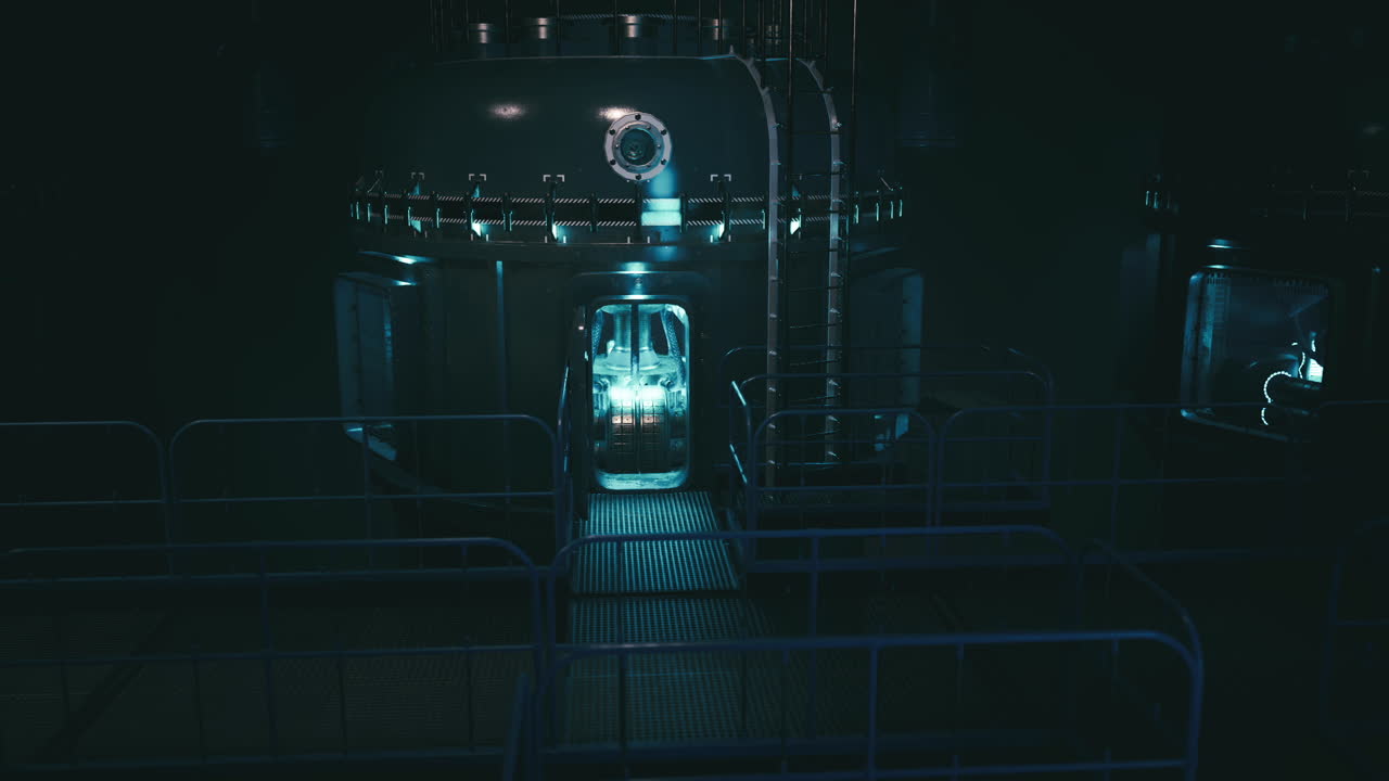 A futuristic laboratory with glowing equipment and mysterious atmosphere