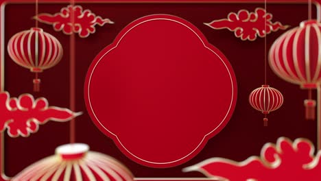 año nuevo chino, elementos animados cortados de papel de arte, linternas y elementos asiáticos en un estilo artesanal. es fácil hacer un bucle de la animación. feliz año nuevo.
