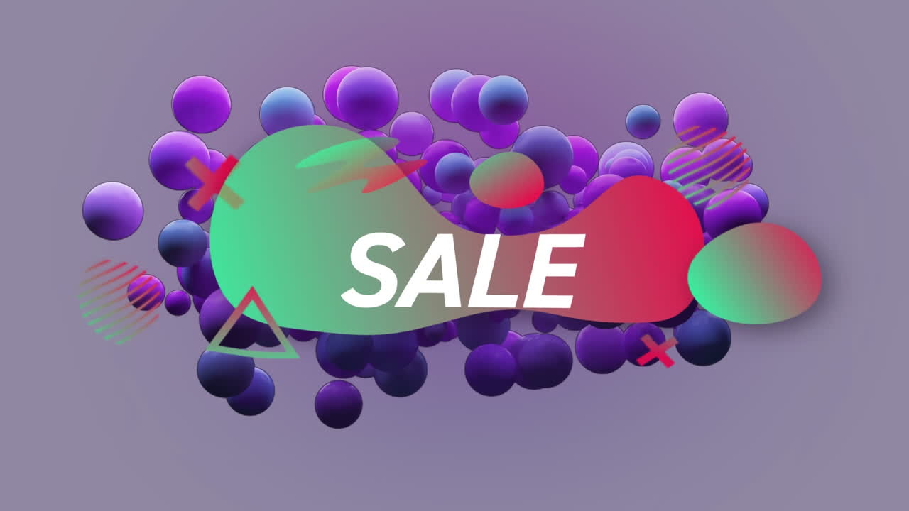 gráfico de venta con formas abstractas