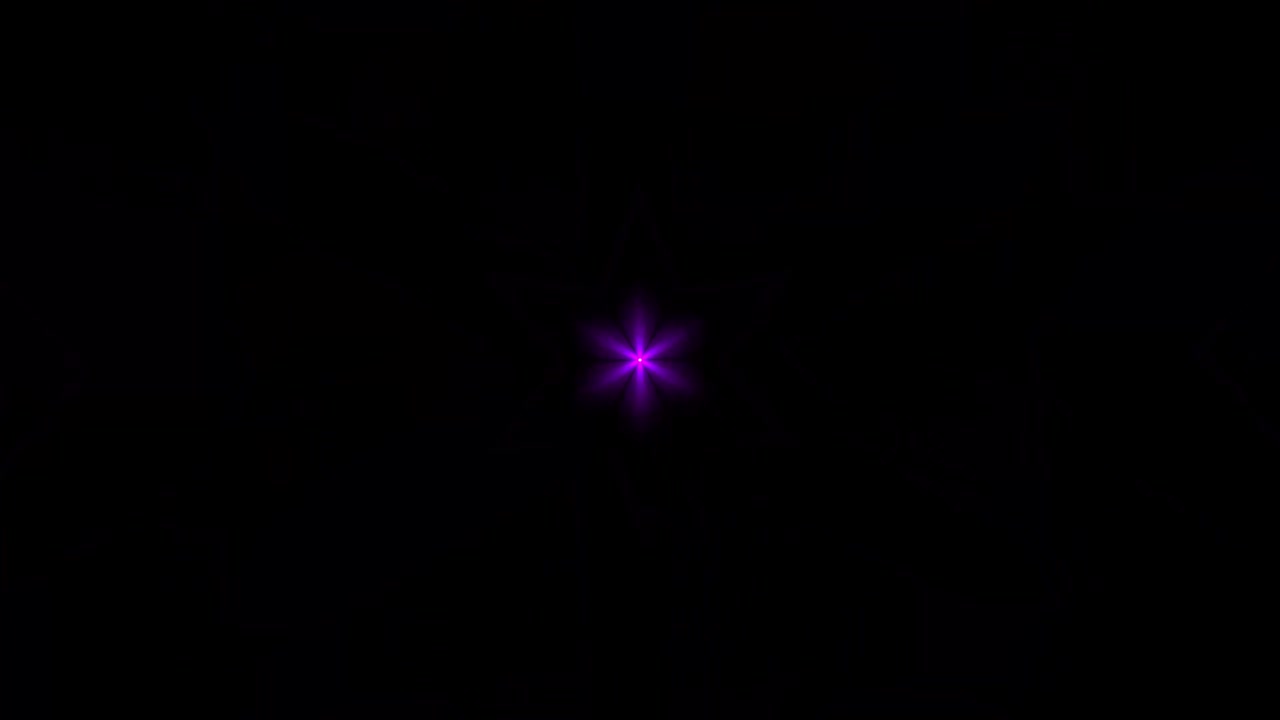 estilo abstracto de ciencia ficción de los años 80 marco de neón ligero sobre fondo negro. espectáculo de láser animación en bucle. video 4k