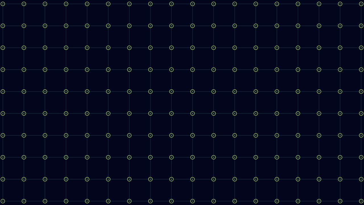 A simple yet striking image featuring a grid of small, evenly spaced green circles against a black background, creating a visually captivating pattern