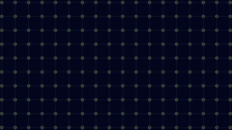 A simple yet striking image featuring a grid of small, evenly spaced green circles against a black background, creating a visually captivating pattern