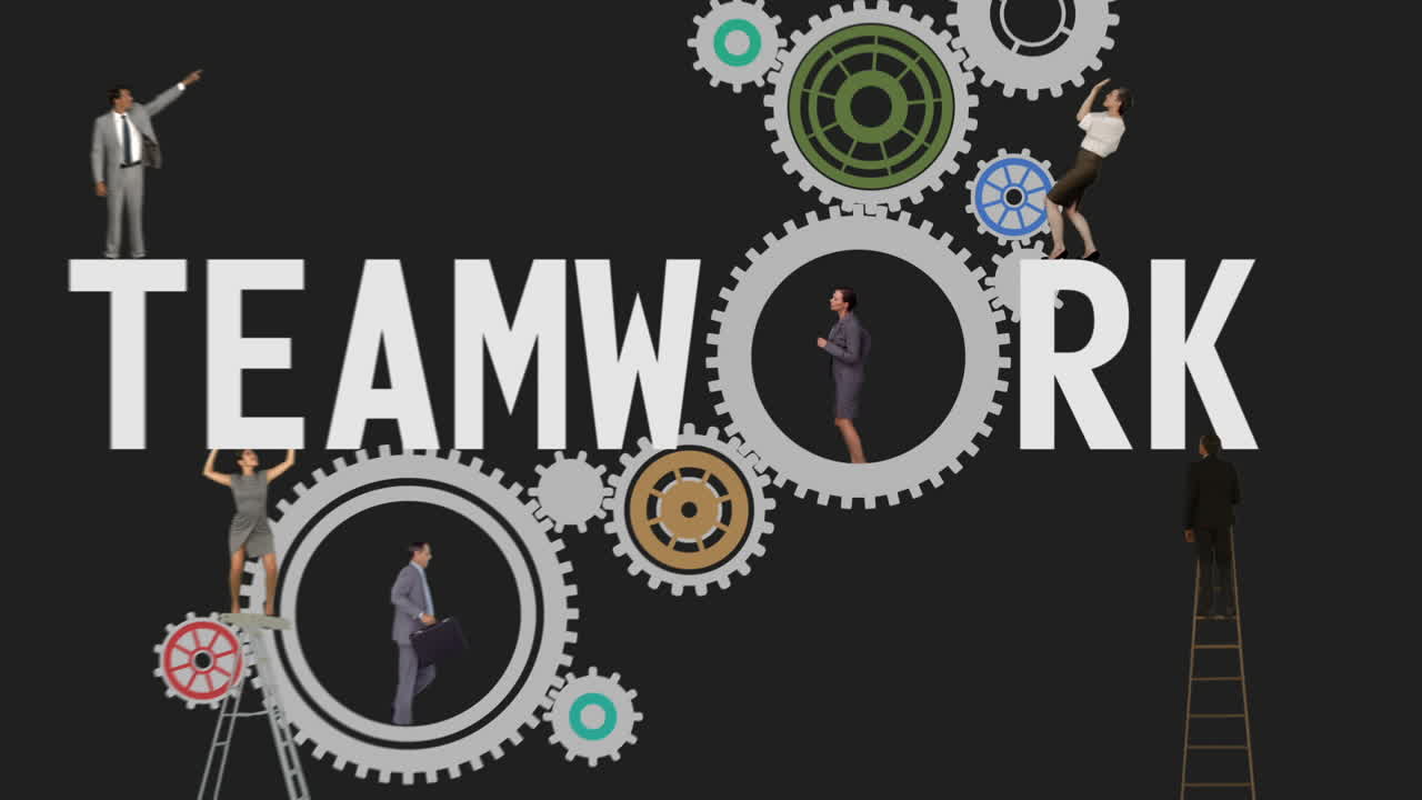 사업가들이 달리고 을 돌리고 있습니다.