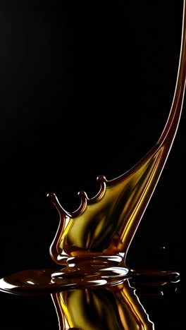 golden liquid splash
