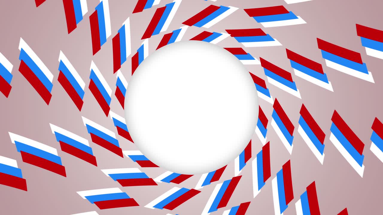 marco elíptico azul pancarta en formas onduladas animación