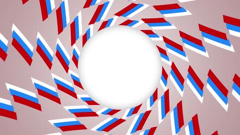 blue frame ellipse banner on wavy shapes animation