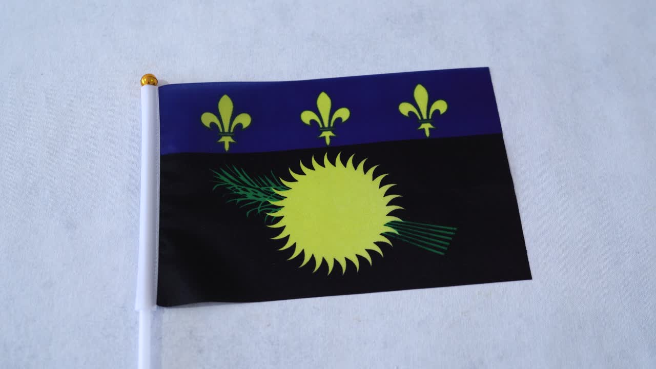 Bandiera dell'isola di Guadalupa nei Caraibi. Dipartimento e regione d'oltremare della Repubblica Francese