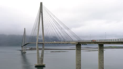 tjeldsundbrua bridge connecting the mainland with the islands in norway