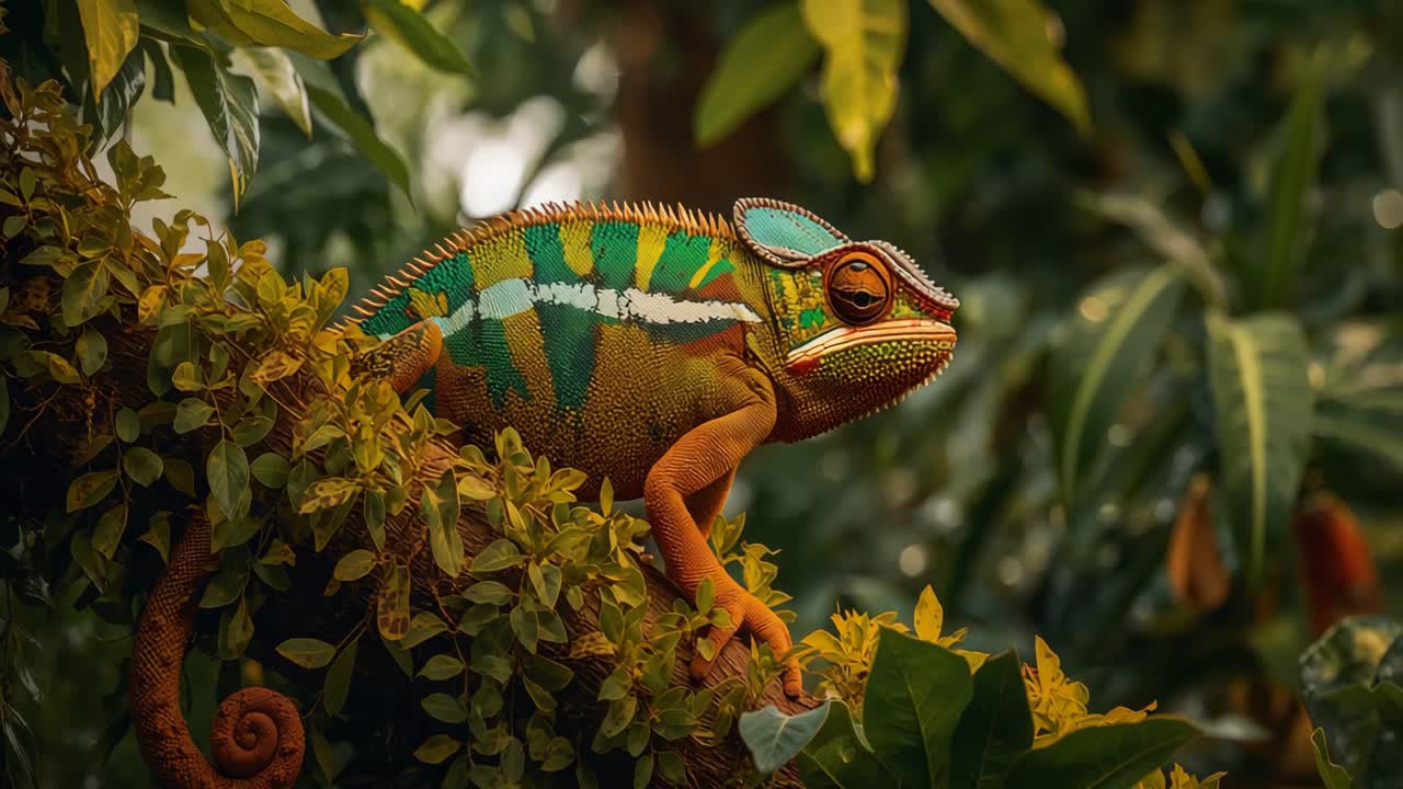 Colorful Chameleon in its Natural Habitat