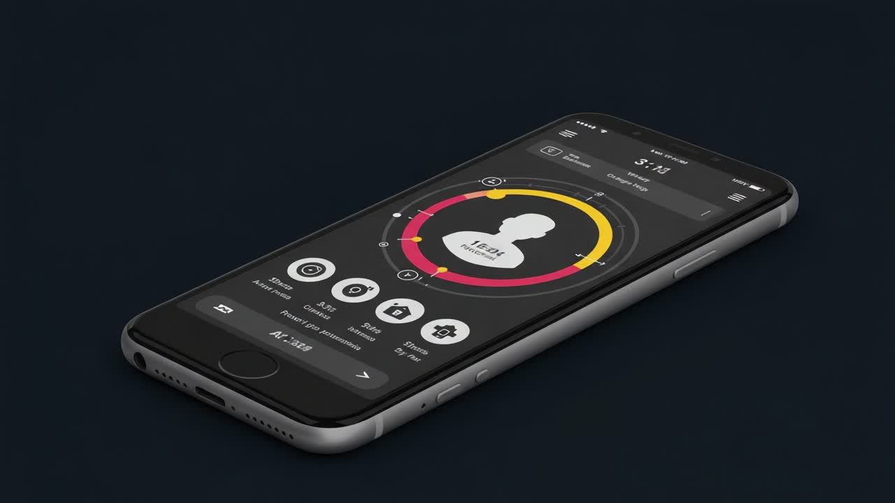 A Detailed Overview of a User Interface Featuring Data Visualization and Activity Metrics on a Smartphone Screen