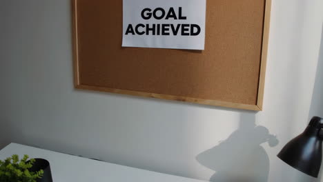 goal achieved - motivational workspace