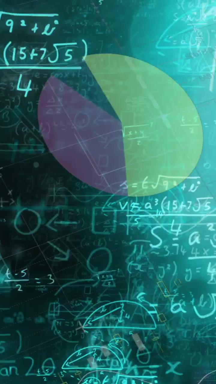 Animation of mathematical equations, data processing and statistics