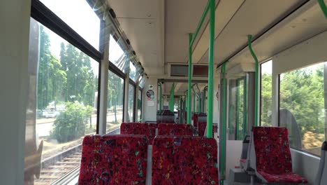 vista interior de un tranvía en alemania