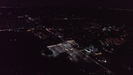 night-aerial-shot-of-small-town