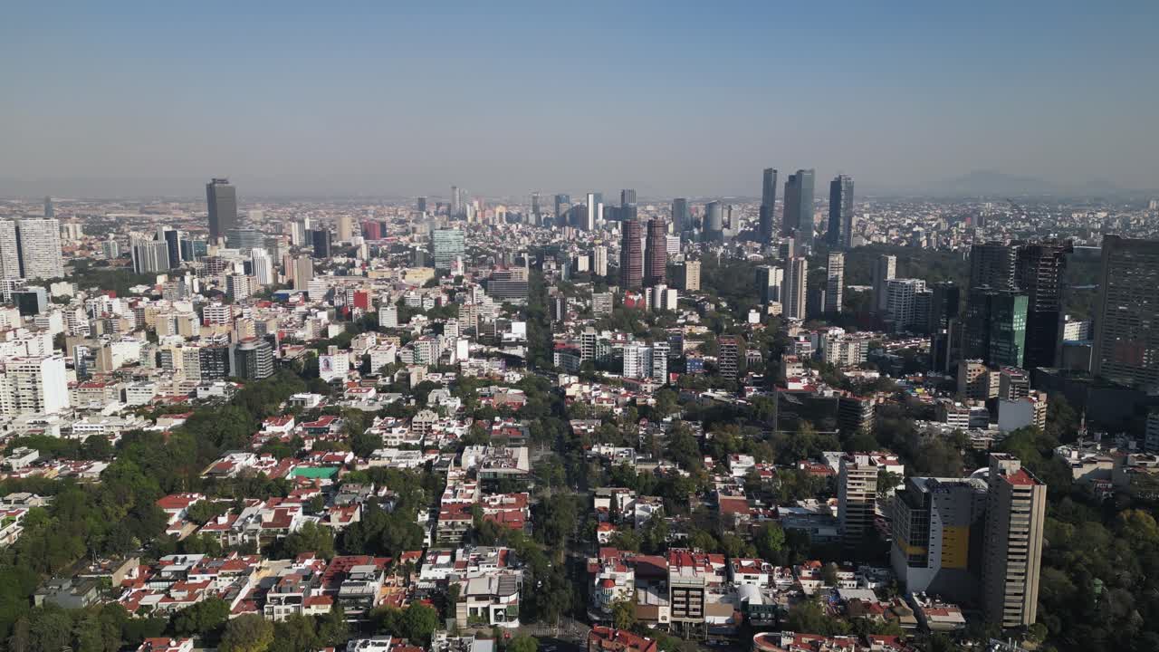 Polanco drone view, Mexico City's most luxurious neighborhood