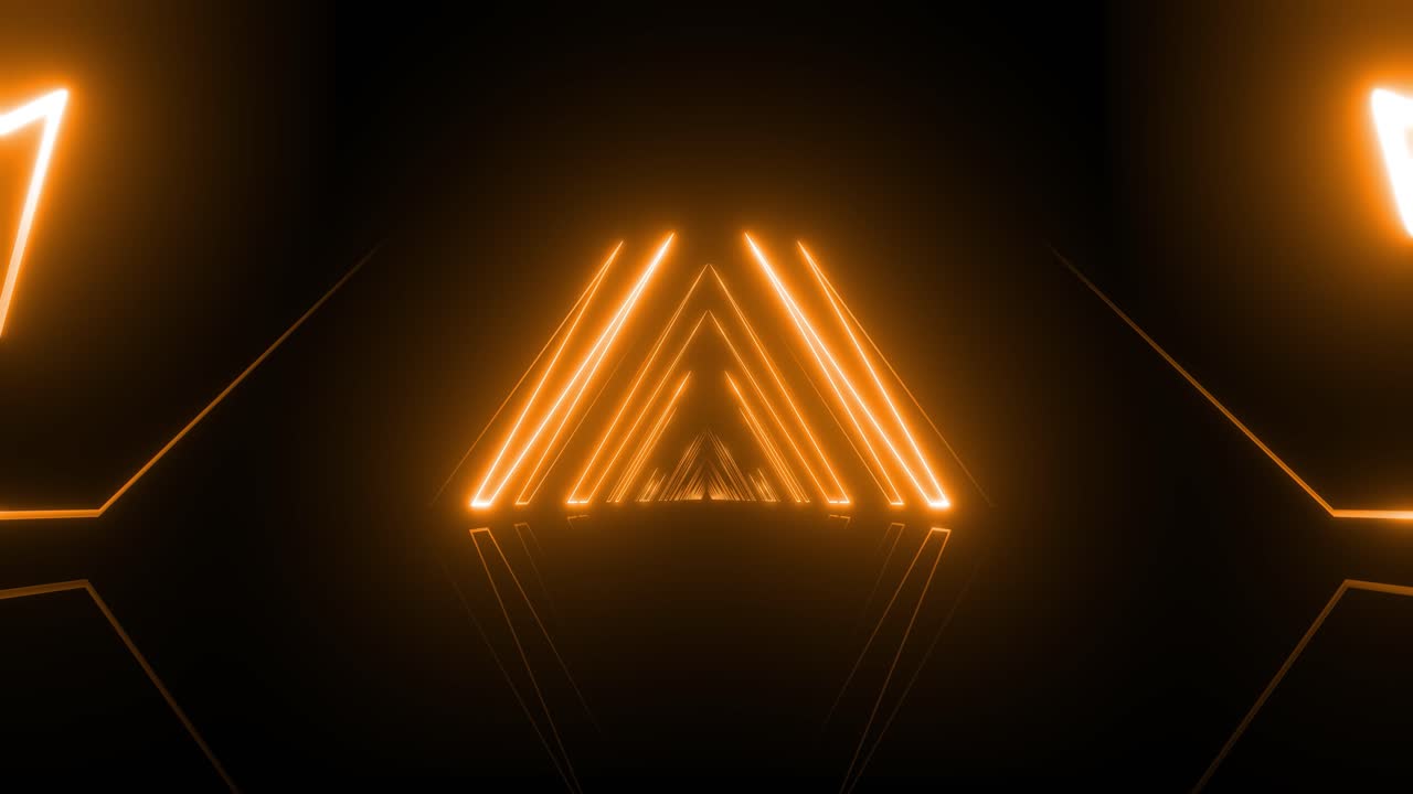 túnel de triángulo de neón