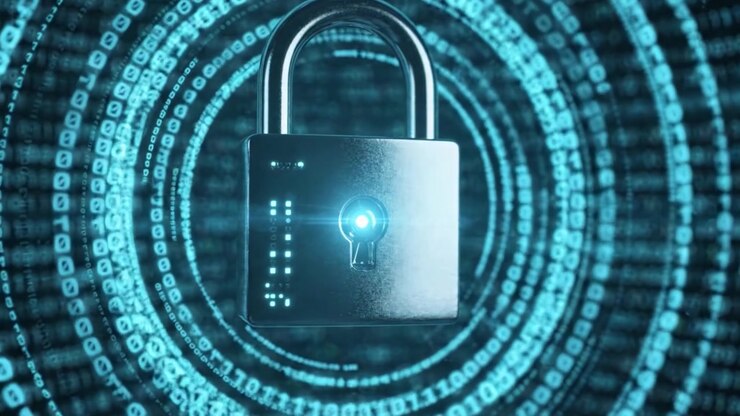 Una serratura digitale con sfondo di codice binario: Esplorando l'intersezione tra cybersecurity e tecnologia in un contesto moderno.