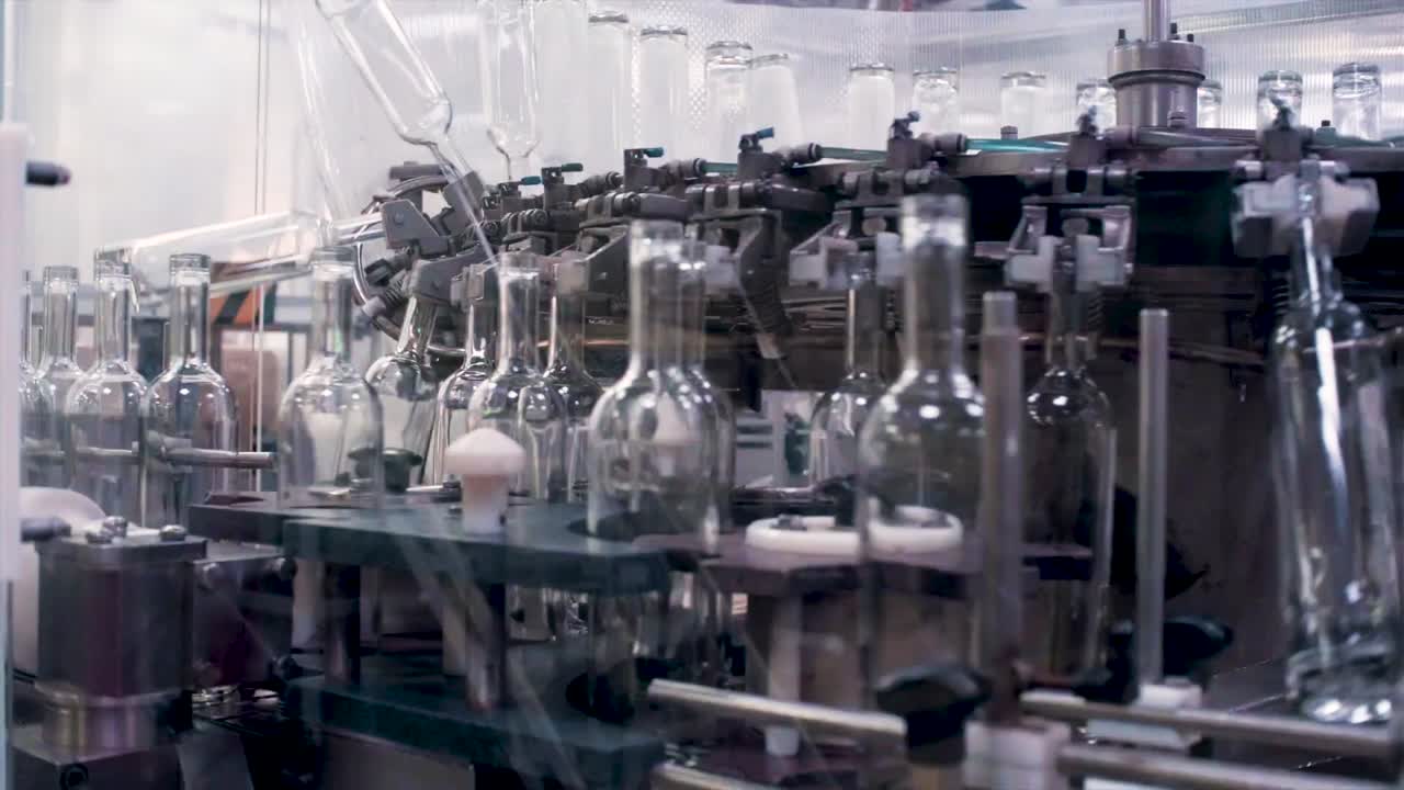 línea de producción automatizada de botellas de vidrio