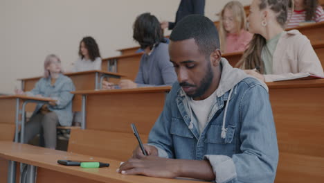 students in a university lecture hall
