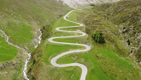 Alpine-Majesty:-Aerial-4K-Drone-Footage-of-Julier-Pass-Serpentine-Road,-Switzerland