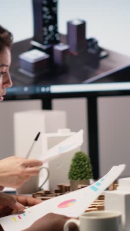 vertical video real estate experts team presenting a master plan for residential project