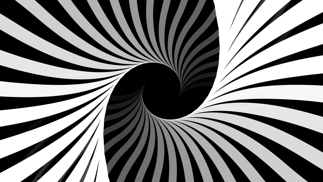 abstracto tiras de remolino fondo alas en espiral forma de túnel animación de bucle sin costuras