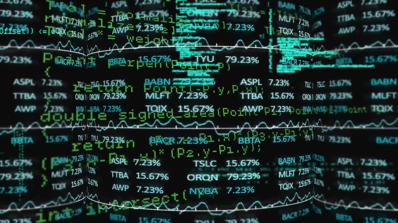 Animation of financial data processing