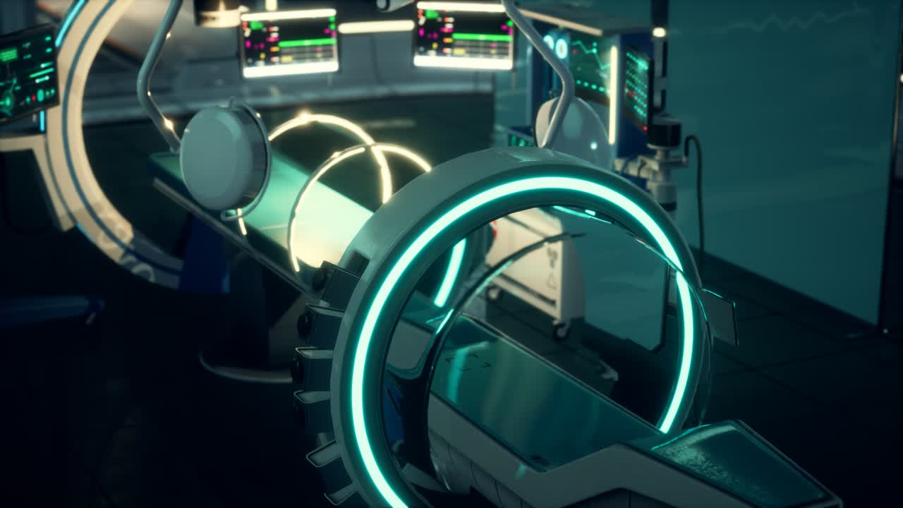 equipo médico de escáner de resonancia magnética en el hospital