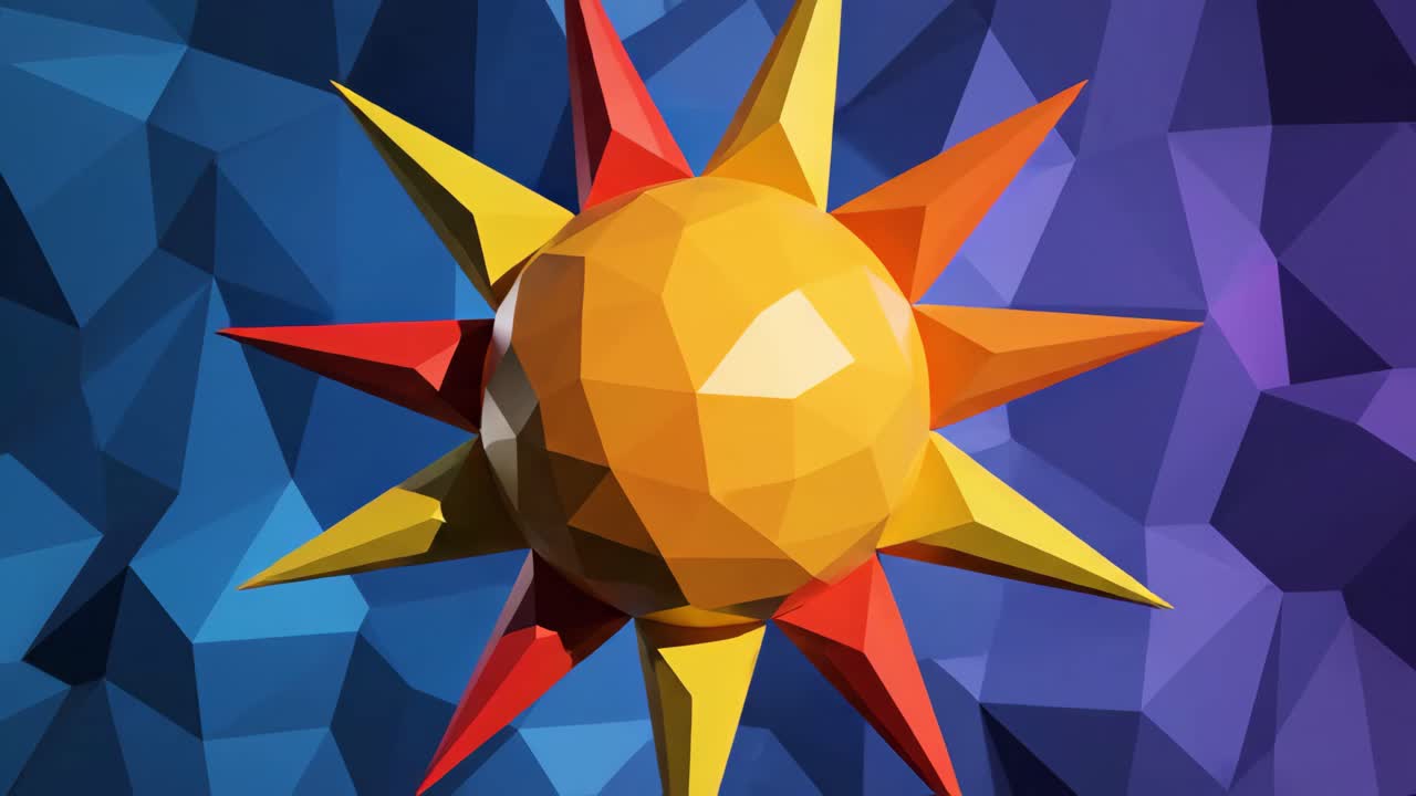 Geometric Low Poly Sun