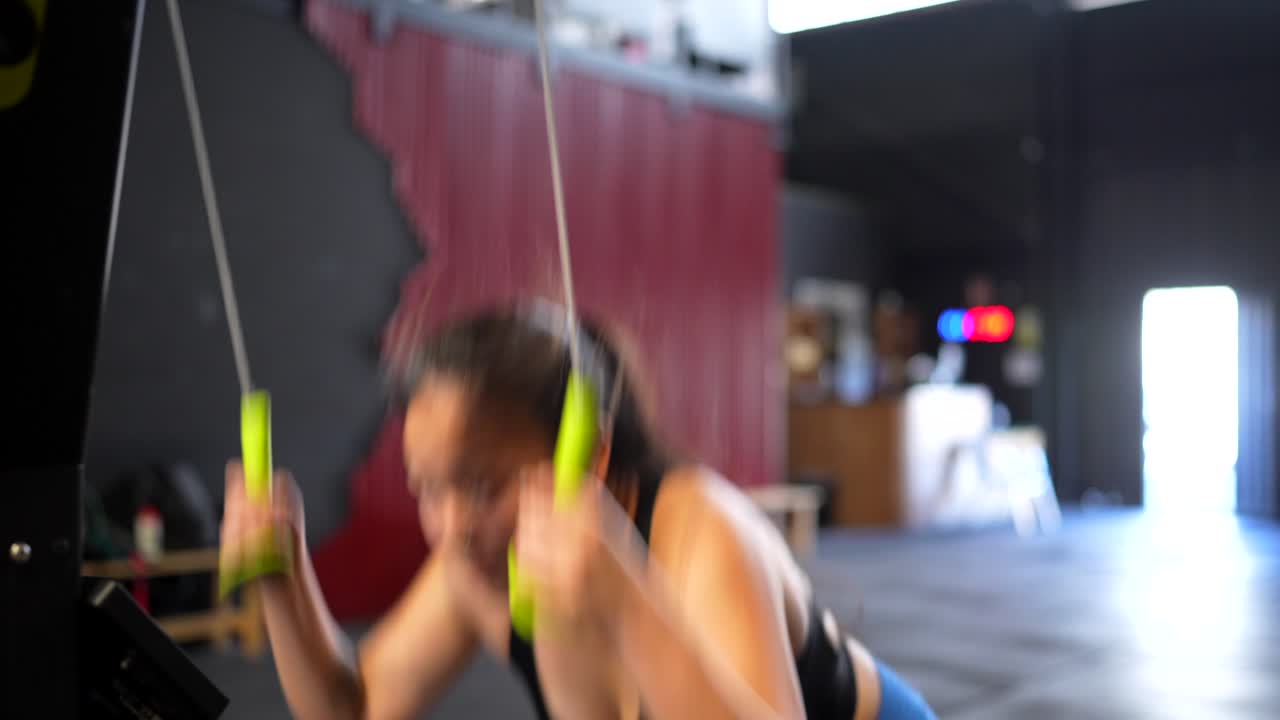 Woman exercising in the gym