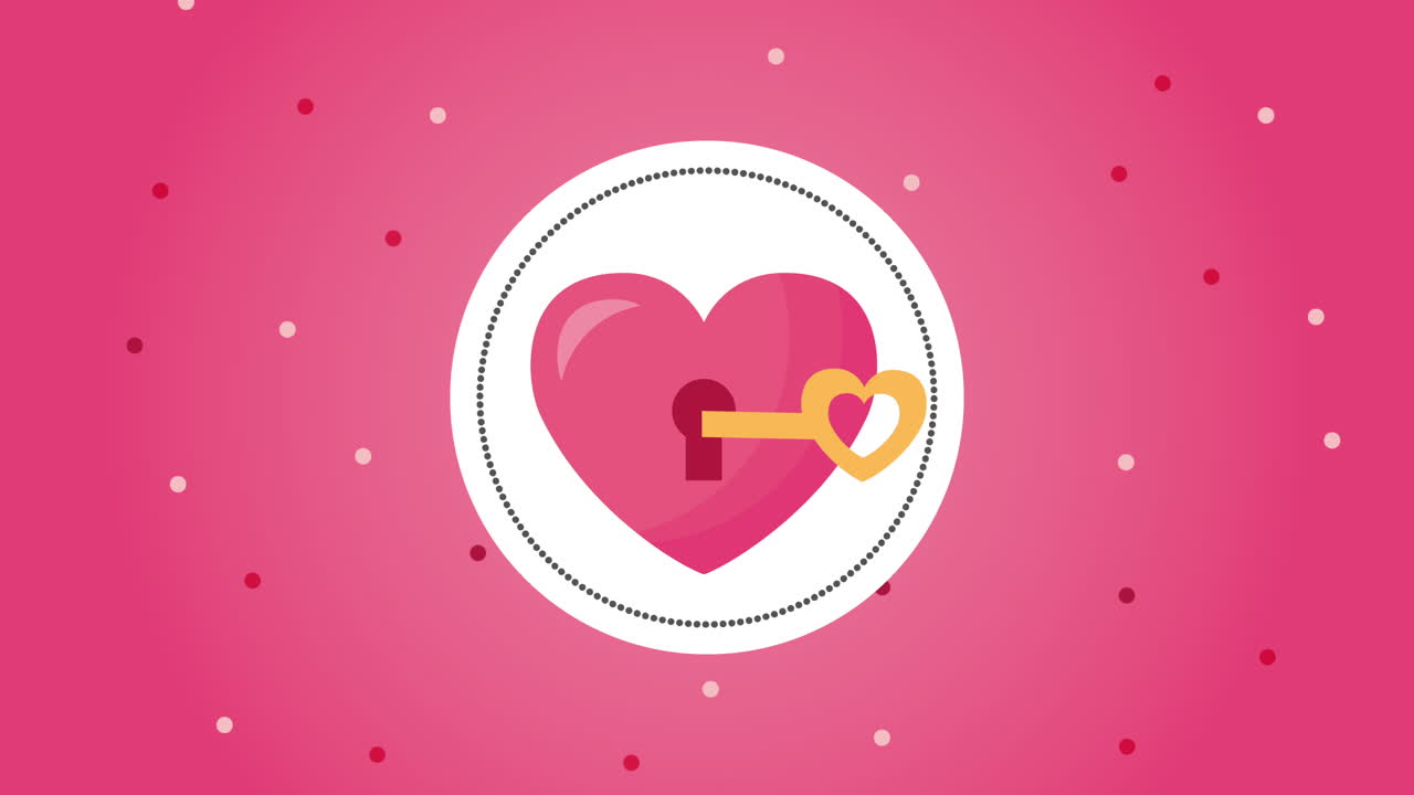 발렌타인 데이 애니메이션 카드, 심장 잠금과 열