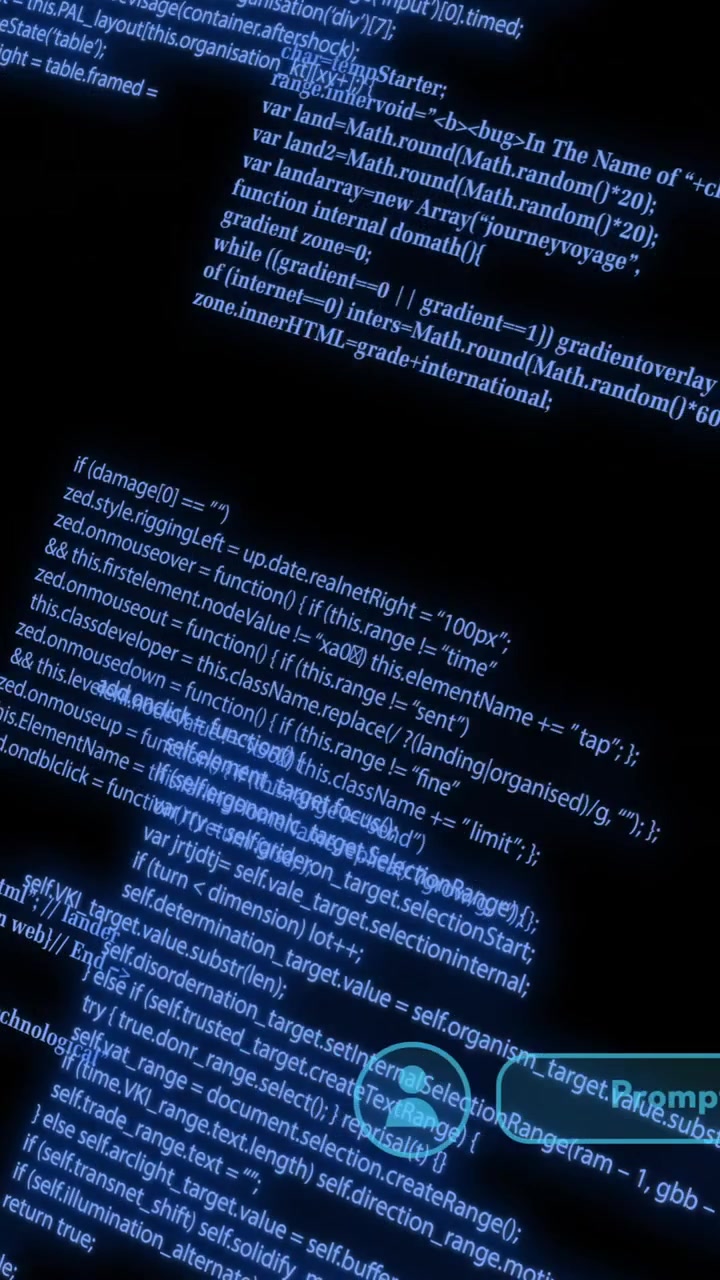 Animasjon av AI-databehandling over svart bakgrunn