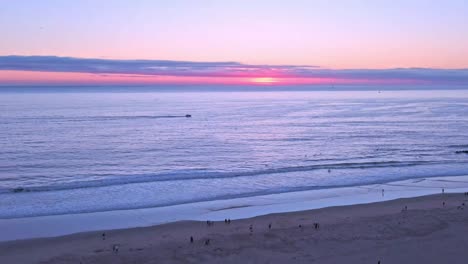 venice beach sunset with boat