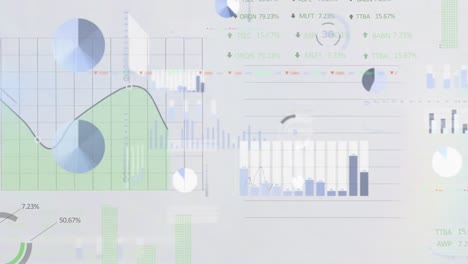 Animation-of-data-processing-over-white-background