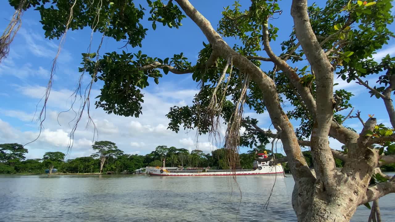 광야에서 강을 통해 좋은 일반 화물선 운송