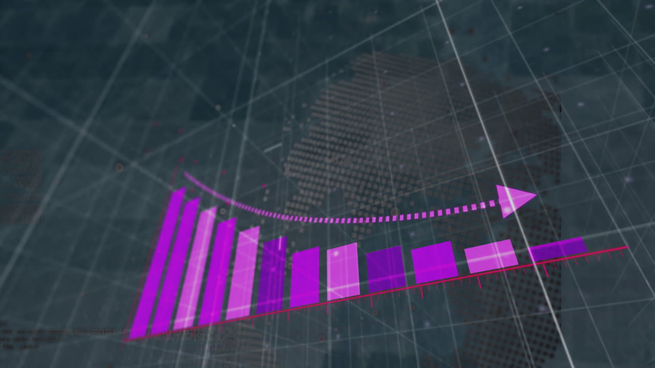 animación del procesamiento de datos en todo el mundo