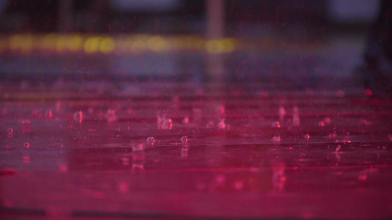 Free stock video - Raindrops on a concert stage with lights slow motion ...