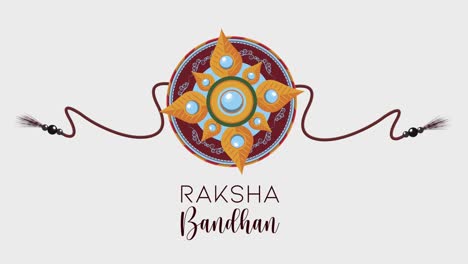 raksha bandhan celebration lettering with wristband decoration